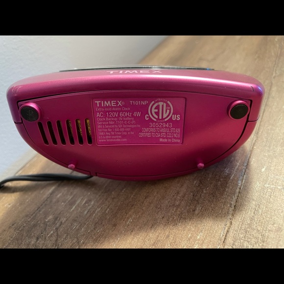 Pink Timex Nightstand Alarm Clock - Picture 5 of 6